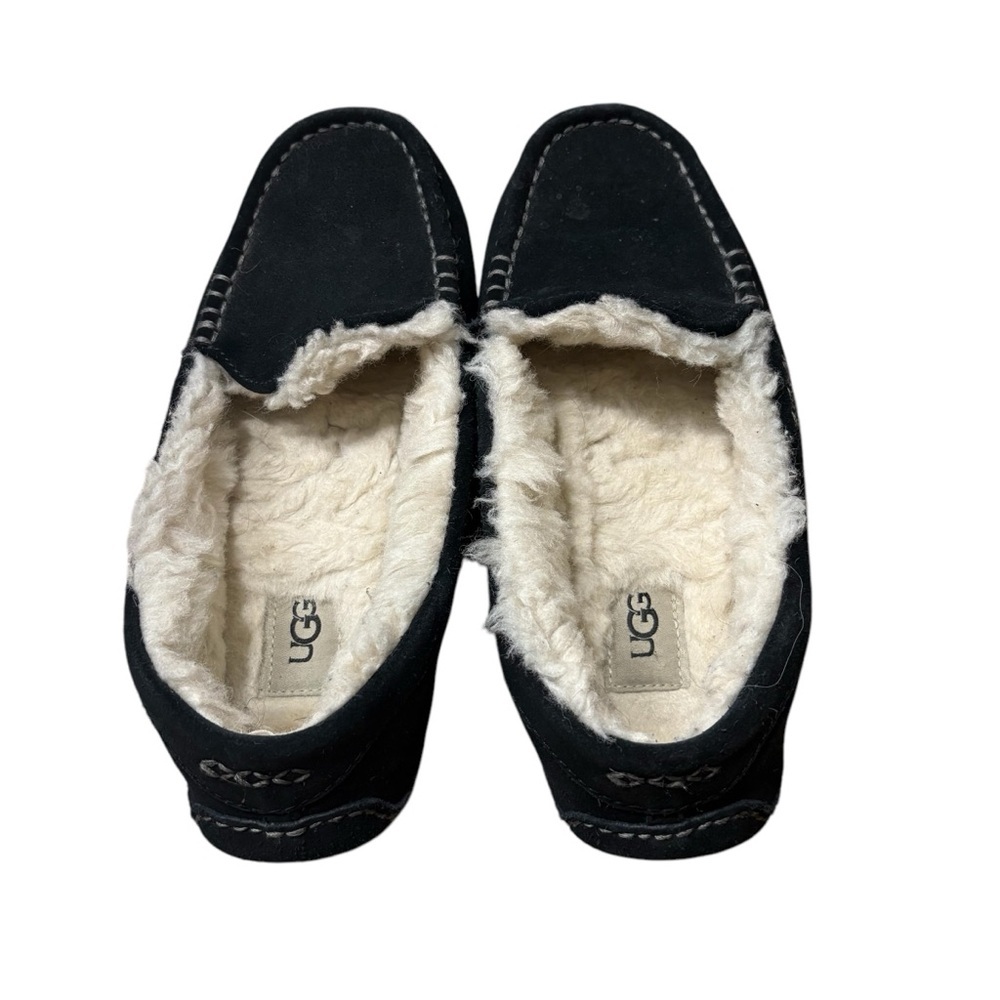 UGG Ansley Suede Moccasin Slippers in Black Size 8 — SUPER COMFY!!! - Picture 7 of 9